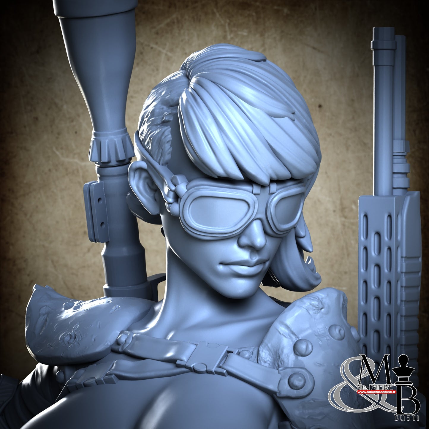 Thick Post Apocalypse Girl Goggle - Topless