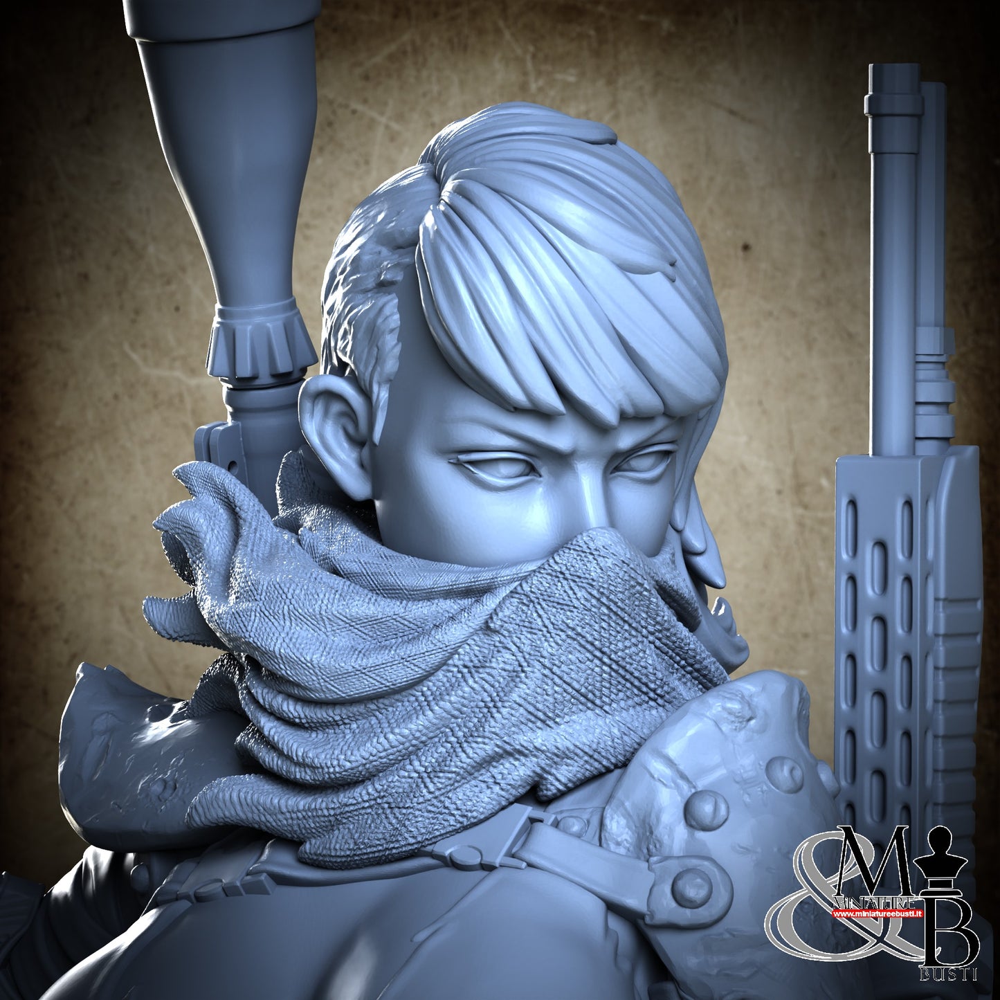 Thick Post Apocalypse Girl Scarf - Clothed