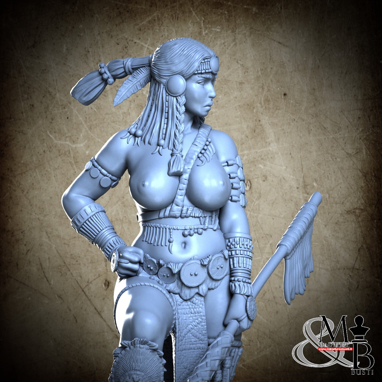 Yona the bison huntress - Naked